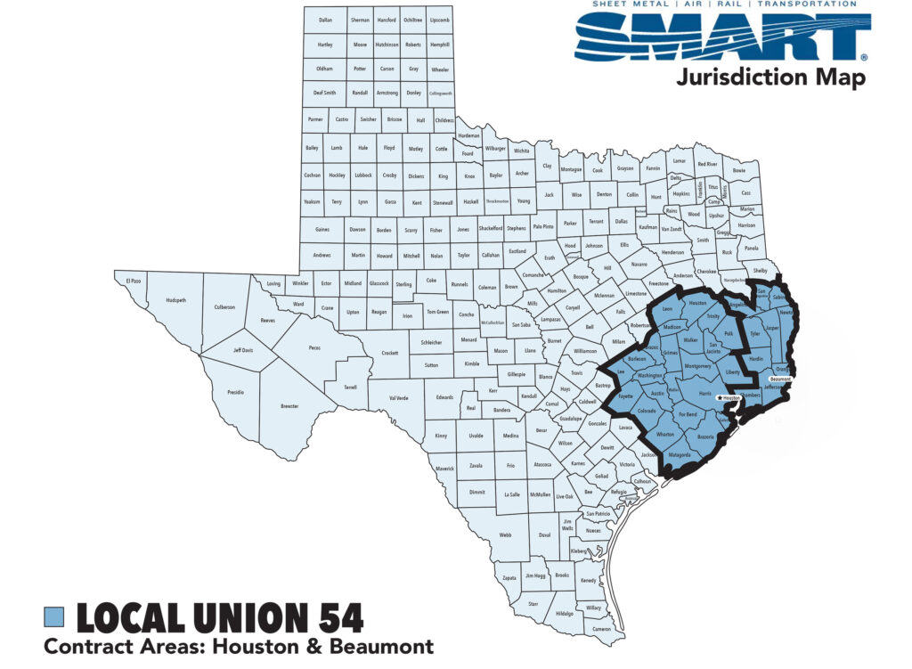 Local Union 54 Map